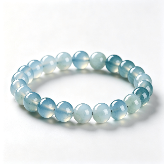 Blue Chalcedony Bracelet | Natural Handmade Calming Gemstone Jewelry | Koreli